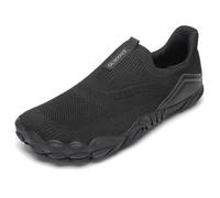 SAGUARO Barefoot Zapatillas Hombre Mujer Casual - Zapatillas sin Cordones Calzado a de Diseño Barefoot Shoes con Puntera Ancha para Uso Diario en Ciudad Walking Fitness Negro, Gr.43