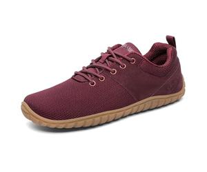 SAGUARO Barefoot Zapatillas Minimalistas Mujer Calzado Descalzo Casual Barefoot Shoes Zapatillas De Trail Ligeros Transpirables Flexibles Exterior con Wide Tox Box Rojo,Gr.37