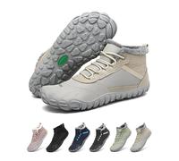 SAGUARO Botas de Nieve Hombre Mujer Zapatos Forrados Caliente Barefoot Botines Antideslizante, Gris 43