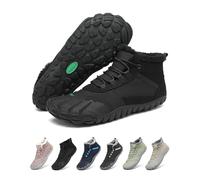 SAGUARO Botas de Nieve Hombre Mujer Zapatos Forrados Caliente Barefoot Botines Antideslizante, Negro 36