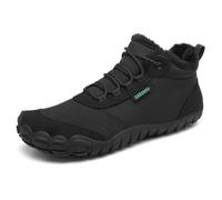 SAGUARO Botas Mujer Invierno Botines Hombre Cálido Botas para Nieve Botines Outdoor Barefoot Zapatos Invierno Zapatillas Minimalistas Negro,EU Gr.39