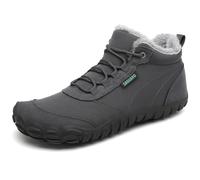 SAGUARO Botas Mujer Invierno Botines Hombre Cálido Botas para Nieve Botines Outdoor Barefoot Zapatos Invierno Zapatillas Minimalistas Gris Oscuro,EU Gr.38
