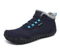 SAGUARO Botas Mujer Invierno Botines Hombre Cálido Botas para Nieve Botines Outdoor Barefoot Zapatos Invierno Zapatillas Minimalistas Azul Oscuro,EU Gr.36