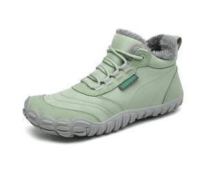 SAGUARO Botas Mujer Invierno Botines Hombre Cálido Botas para Nieve Botines Outdoor Barefoot Zapatos Invierno Zapatillas Minimalistas Verde,EU Gr.37