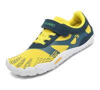 SAGUARO Calzado Descalzos Niños Zapatillas de Trail Niñas Transpirables Minimalistas Zapatos de Deporte Antideslizantes Fitness Barefoot Zapatillas Senderismo Exterior Amarillo 36 EU