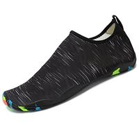 SAGUARO Descalzo los zapatos del agua de la playa Piscina al deslizamiento húmedo sobre el Aqua pega los zapatos de piel de secado rápido para Unisex adulto 38 EU Negro 4