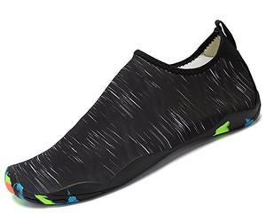 SAGUARO Descalzo los zapatos del agua de la playa Piscina al deslizamiento húmedo sobre el Aqua pega los zapatos de piel de secado rápido para Unisex adulto 38 EU Negro 4