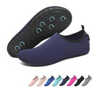 SAGUARO Escarpines Hombre Mujer Agua Zapatillas de Playa Secado Rápido Calzado de Agua Antideslizante Escarpines para Surf Buceo Rio Piscina Azul Oscuro Gr.36/37