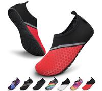 SAGUARO Escarpines Hombre Mujer para Buceo Snorkel Surf Natación Piscina Vela Mares Rocas Río Zapatos para Agua Calzado Playa Zapatillas Deportes Acuáticos(Rojo, 42/43 EU)