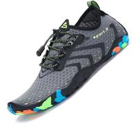 SAGUARO Escarpines Hombre Mujer Zapatillas de Agua Antideslizantes Zapatos de Agua Secado Rápido Zapatillas Playa Calzado para Natacion Surf Acuaticas Piscina St.1 Gris Gr.47 EU
