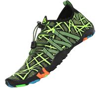 SAGUARO Escarpines Hombre Mujer Zapatillas de Agua Antideslizantes Zapatos de Agua Secado Rápido Zapatillas Playa Calzado para Natacion Surf Acuaticas Piscina Negro Verde Gr.45 EU
