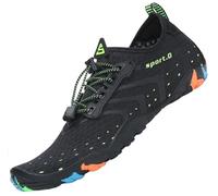 SAGUARO Escarpines Hombre Mujer Zapatillas de Agua Antideslizantes Zapatos de Agua Secado Rápido Zapatillas Playa Calzado para Natacion Surf Acuaticas Piscina St.1 Negro Gr.46 EU