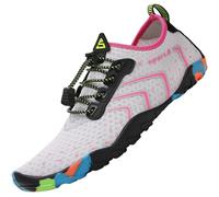 SAGUARO Escarpines Hombre Mujer Zapatillas de Agua Antideslizantes Zapatos de Agua Secado Rápido Zapatillas Playa Calzado para Natacion Surf Acuaticas Piscina EST: 2 Rojo Gr.42 EU