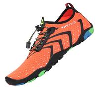 SAGUARO Escarpines Hombre Mujer Zapatillas de Agua Antideslizantes Zapatos de Agua Secado Rápido Zapatillas Playa Calzado para Natacion Surf Acuaticas Piscina EST: 2 Naranja Gr.43 EU