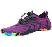 SAGUARO Escarpines Hombre Mujer Zapatos de Agua Ligeros Calzado Playa Transpirables Zapatillas Deportes Acuáticos para Surf Natación Piscina Vela Mares Rocas Río, Morado, 40 EU