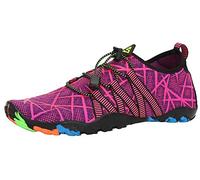 SAGUARO Escarpines Hombre Mujer Zapatos de Agua Ligeros Calzado Playa Transpirables Zapatillas Deportes Acuáticos para Surf Natación Piscina Vela Mares Rocas Río, Morado Magenta, 38 EU