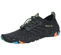 SAGUARO Escarpines Hombre Mujer Zapatos de Agua Ligeros Calzado Playa Transpirables Zapatillas Deportes Acuáticos para Surf Natación Piscina Vela Mares Rocas Río, Negro, 35 EU