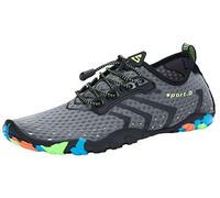 SAGUARO Escarpines Hombre Mujer Zapatos de Agua Ligeros Calzado Playa Transpirables Zapatillas Deportes Acuáticos para Surf Natación Piscina Vela Mares Rocas Río, Gris, 40 EU