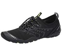 SAGUARO Escarpines Hombre Mujer Zapatos de Agua Ligeros Calzado Playa Transpirables Zapatillas Deportes Acuáticos para Surf Natación Piscina Vela Mares Rocas Río, Negro ébano, 39 EU
