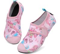 SAGUARO Escarpines Niño Niña Zapatos de Agua Cómodos Antideslizante Calcetines para Piscina Playa Zapatillas Natacion para Río Mar, Touch X, Rosa Crepe, 32/33 EU
