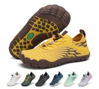 SAGUARO Escarpines Niño Zapatillas Barefoot Niños Secado Rápido Zapatillas de Agua Niña Ligeras Zapatos de Playa Piscina Mar Amarillo, 25 EU