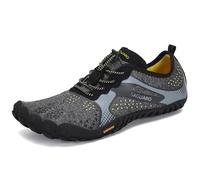 SAGUARO Hombre Barefoot Zapatillas Minimalistas Mujer Antideslizante Zapatos Barefoot para Zero Drop Soles Negro Ahumado,Gr.41
