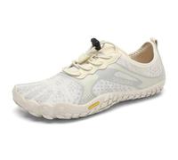 SAGUARO Hombre Barefoot Zapatillas Minimalistas Mujer Antideslizante Zapatos Barefoot para Zero Drop Soles Beige,Gr.39