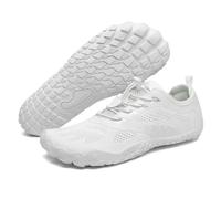 SAGUARO Hombre Barefoot Zapatillas Minimalistas Mujer Zapatillas de Trail Running para Deportes Acuaticos Antideslizante, Smart Ⅰ- Zapatos Barefoot Blanco,Gr.36