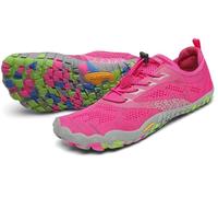 SAGUARO Hombre Mujer Barefoot Zapatillas de Trail Running Minimalistas Zapatillas de Deporte Fitness Zapatos Descalzos para Correr en Montaña Escarpines de Agua, Rosa Crepé, 40 EU