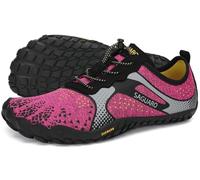SAGUARO Hombre Mujer Barefoot Zapatillas de Trail Running Minimalistas Zapatillas de Deporte Fitness Zapatos Descalzos para Correr en Montaña Escarpines de Agua, Rosa Caliente, 40 EU