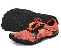 SAGUARO Hombre Mujer Barefoot Zapatillas de Trail Running Minimalistas Zapatillas de Deporte Fitness Zapatos Descalzos para Correr en Montaña Escarpines de Agua, Naranja Fuego, 46 EU