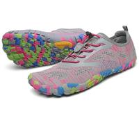 SAGUARO Hombre Mujer Barefoot Zapatillas de Trail Running Minimalistas Zapatillas de Deporte Fitness Zapatos Descalzos para Correr en Montaña Escarpines de Agua, Rosa Caramelo, 42 EU