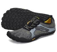 SAGUARO Hombre Mujer Barefoot Zapatillas de Trail Running Minimalistas Zapatillas de Deporte Fitness Zapatos Descalzos para Correr en Montaña Escarpines de Agua, Metal Negro, 40 EU
