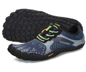 SAGUARO Hombre Mujer Barefoot Zapatillas de Trail Running Minimalistas Zapatillas de Deporte Fitness Zapatos Descalzos para Correr en Montaña Escarpines de Agua, Azul Marino, 45 EU