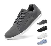 SAGUARO Hombre Mujer Barefoot Zapatillas Minimalista Calzado Barefoot Zapatos Casual Descalzos Casual, Drop Cero y Puntera Ancha para Uso Diario y Viajes Luck Ⅰ Gris,Gr.43