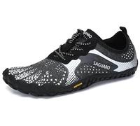 SAGUARO Hombre Mujer Minimalistas Zapatillas de Trail Running Ligeras y Respirable Zapatos Descalzos Gym Playa Calzado de Deportes Acuaticos para Correr Senderismo, Blanco 39 EU