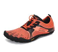 SAGUARO Hombre Mujer Zapatillas Barefoot Minimalistas Calzado de Training Ligeras Cmodas para Caminar Senderismo Ciclismo Trail Running Trekking Playa Agua, Naranja, 41 EU
