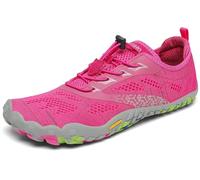 SAGUARO Hombre Mujer Zapatillas Barefoot Minimalistas Calzado de Training Ligeras Cmodas para Caminar Senderismo Ciclismo Trail Running Trekking Playa Agua, Rojo Fuscia, 42 EU