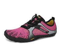 SAGUARO Hombre Mujer Zapatillas Barefoot Minimalistas Calzado de Training Ligeras Cmodas para Caminar Senderismo Ciclismo Trail Running Trekking Playa Agua, Rojo Chicle, 39 EU