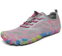 SAGUARO Hombre Mujer Zapatillas Barefoot Minimalistas Calzado de Training Ligeras Cmodas para Caminar Senderismo Ciclismo Trail Running Trekking Playa Agua, Rosa Pink, 42 EU