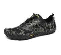 SAGUARO Hombre Mujer Zapatillas Barefoot Zapatos Minimalistas Cinco Dedos Correr Gimnasio Senderismo para Transpirables Antideslizantes Ligeras VerdeGris,Gr.43