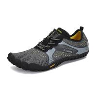 SAGUARO Hombre Mujer Zapatillas Barefoot Zapatos Minimalistas Cinco Dedos Correr Gimnasio Senderismo para Transpirables Antideslizantes Ligeras Negrocarbono,Gr.44
