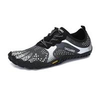 SAGUARO Hombre Mujer Zapatillas Barefoot Zapatos Minimalistas Cinco Dedos Correr Gimnasio Senderismo para Transpirables Antideslizantes Ligeras Blanco,Gr.44
