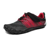 SAGUARO Hombre Mujer Zapatillas Barefoot Zapatos Minimalistas Cinco Dedos Correr Gimnasio Senderismo para Transpirables Antideslizantes Ligeras Rojoprofundo,Gr.43