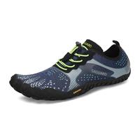 SAGUARO Hombre Mujer Zapatillas Barefoot Zapatos Minimalistas Cinco Dedos Correr Gimnasio Senderismo para Transpirables Antideslizantes Ligeras Azul,Gr.44