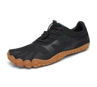 SAGUARO Hombre Mujer Zapatillas Barefoot Zapatos Minimalistas Cinco Dedos Correr Gimnasio Senderismo para Transpirables Antideslizantes Ligeras NegroMarrón,Gr.47