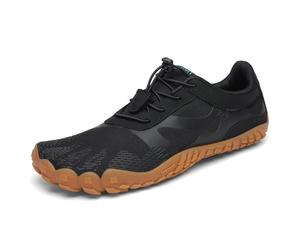 SAGUARO Hombre Mujer Zapatillas Barefoot Zapatos Minimalistas Cinco Dedos Correr Gimnasio Senderismo para Transpirables Antideslizantes Ligeras NegroMarrón,Gr.48