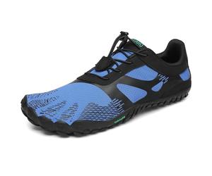 SAGUARO Hombre Mujer Zapatillas Barefoot Zapatos Minimalistas Cinco Dedos Correr Gimnasio Senderismo para Transpirables Antideslizantes Ligeras Azulpuro,Gr.46