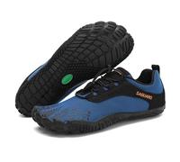 SAGUARO Hombre Mujer Zapatos Minimalistas Respirable Zapatillas de Trail Running Ligeras Calzado Barefoot Antideslizante para Gimnasio Fitness, Azul Señal Gr.36