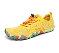 SAGUARO Mujer Barefoot Hombre Zapatillas Minimalistas Ligera Calzado Barefoot Cómodas Zapatos de Trail Running para Zero Drop Soles Amarillo,Gr.43